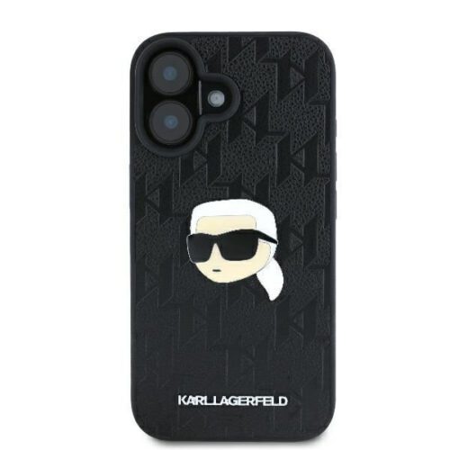 Karl Lagerfeld KLHCP16SPGKLKIPK Monogram Karl Head Pin keménytok iPhone 16 - fekete - Image 2