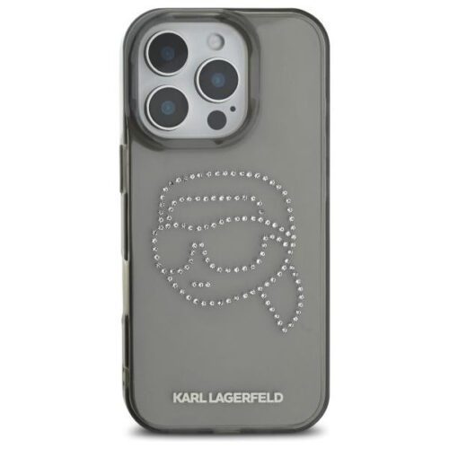 Karl Lagerfeld KLHCP16XHKHDCELK IML Rhinestones Karl Head tok iPhone 16 Pro Max - fekete - Image 2