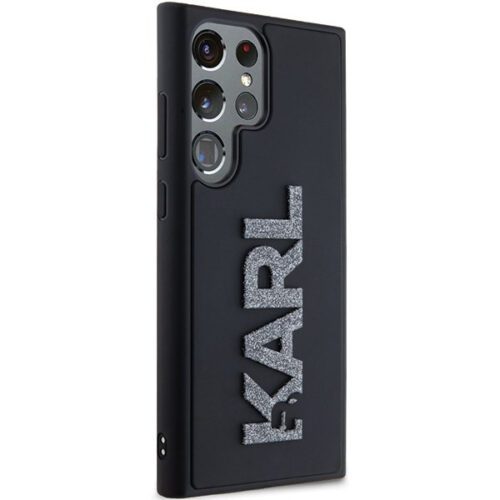 Karl Lagerfeld KLHCS23L3DMBKCK Samsung Galaxy S23 Ultra fekete keménytok 3D gumi csillogó logóval - Image 2