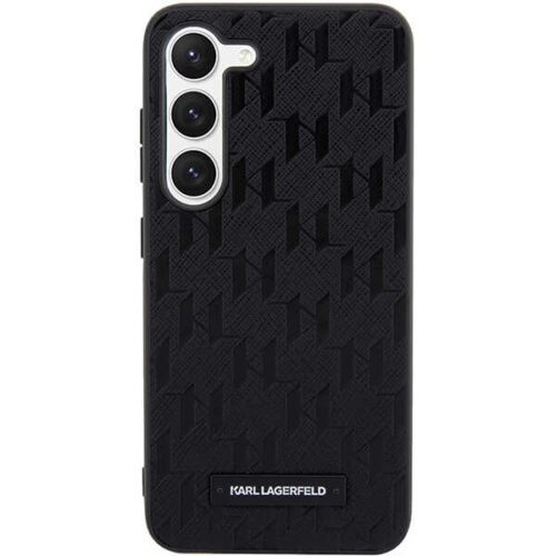 Karl Lagerfeld KLHCS23MSAKLHPK Samsung Galaxy S23+ S916 keménytok táska fekete Saffiano Mono fém logóval - Image 2