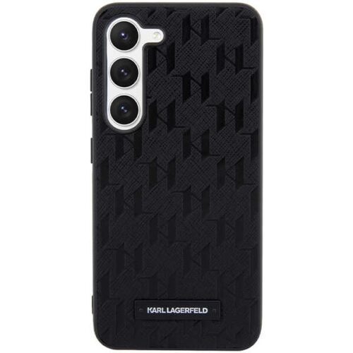 Karl Lagerfeld KLHCS23SSAKLHPK Samsung Galaxy S23 S911 keménytok táska fekete Saffiano Mono fém logóval - Image 2