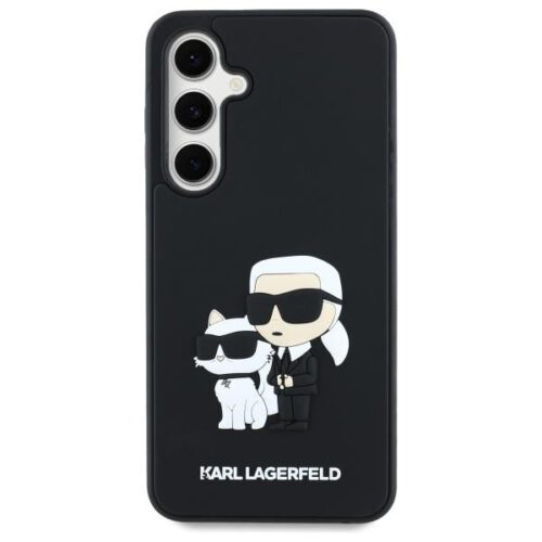 Karl Lagerfeld KLHCS24FE3DRKCNK 3D Rubber Karl&Choupette tok Samsung Galaxy S24 FE - fekete - Image 2