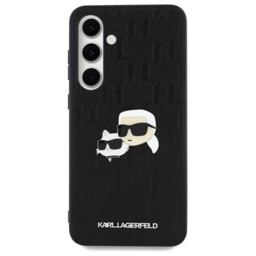 Karl Lagerfeld KLHCS24FEPGKLKCPK Monogram Karl&Chaoupette Head Pin keménytok Samsung Galaxy S24 FE - fekete - Image 2