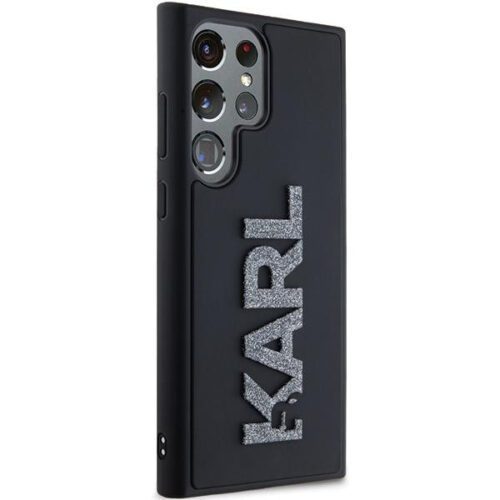 Karl Lagerfeld KLHCS24L3DMBKCK 3D Rubber Glitter Logo keménytok Samsung Galaxy S24 Ultra - fekete - Image 2
