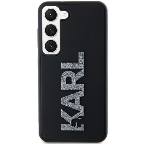 Karl Lagerfeld KLHCS24S3DMBKCK 3D Rubber Glitter Logo keménytok Samsung Galaxy S24 - fekete - Image 2