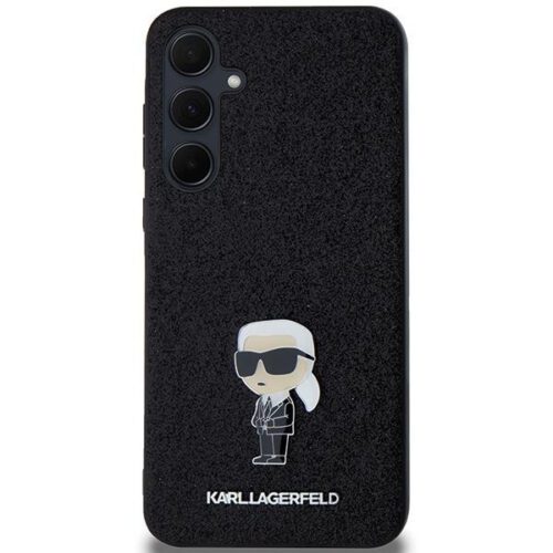 Karl Lagerfeld KLHCSA55GKNPSK Fixed Glitter Ikonik Logo Metal Pin keménytok Samsung Galaxy A55 - fekete - Image 2
