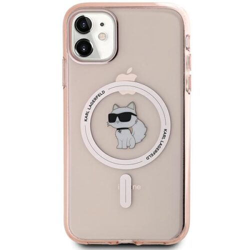 Karl Lagerfeld KLHMN61HFCCNOP IML Choupette MagSafe-kompatibilis tok iPhone 11 - rózsaszín - Image 2