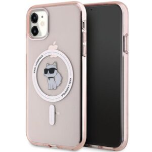 Karl Lagerfeld KLHMN61HFCCNOP IML Choupette MagSafe-kompatibilis tok iPhone 11 - rózsaszín