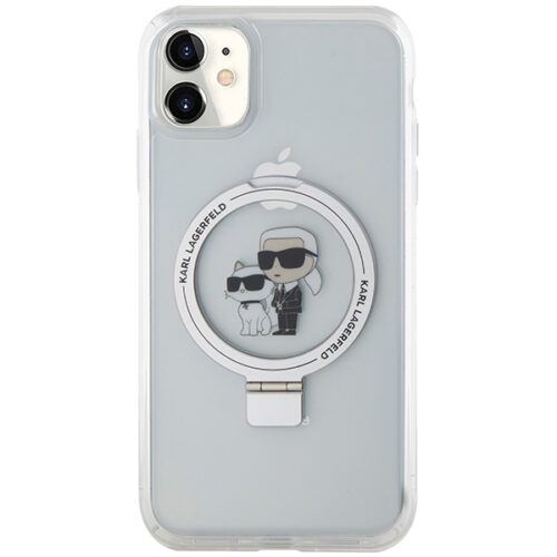 Karl Lagerfeld KLHMN61HMRSKCH iPhone 11 6.1"fehér keménytok gyűrűs állvány Karl&Choupettte MagSafe - Image 2