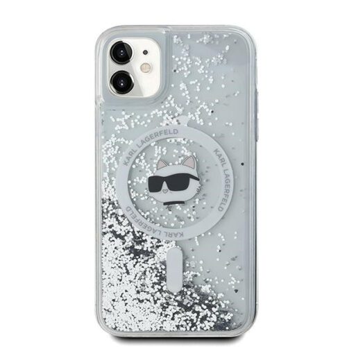 Karl Lagerfeld KLHMN61LGCHSGH Liquid Glitter Choupette Head MagSafe-kompatibilis tok iPhone 11 - átlátszó - Image 2