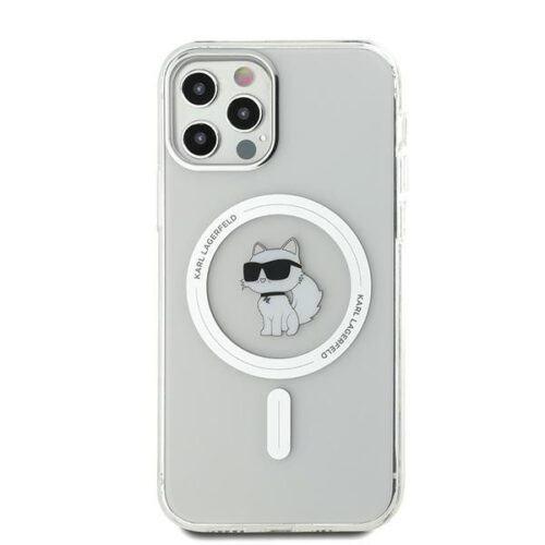 Karl Lagerfeld KLHMP12MHFCCNOT IML Choupette MagSafe-kompatibilis tok iPhone 12 / 12 Pro - átlátszó - Image 2