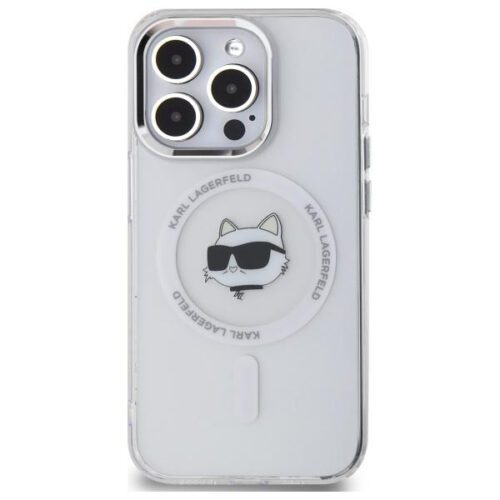 Karl Lagerfeld KLHMP14LHLSCHH IML Metal Choupette Head MagSafe-kompatibilis keménytok iPhone 14 Pro - fehér - Image 2