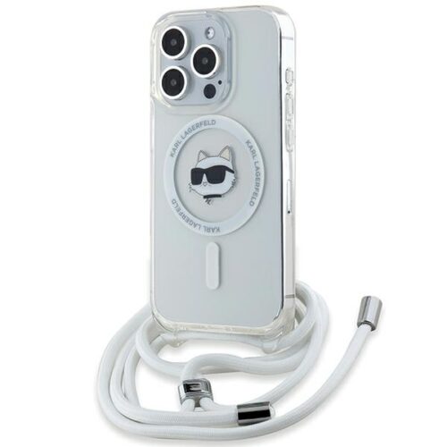 Karl Lagerfeld KLHMP14XHCCHNT IML Choupette Head & Cord MagSafe-kompatibilis tok iPhone 14 Pro Max - átlátszó