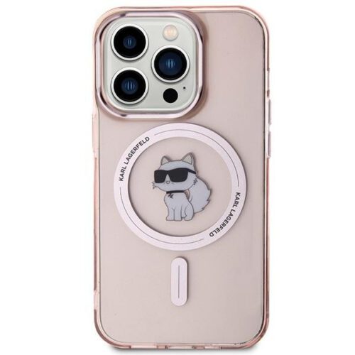 Karl Lagerfeld KLHMP15LHFCCNOP iPhone 15 Pro 6.1" rózsaszín keménytok IML Choupette MagSafe - Image 2