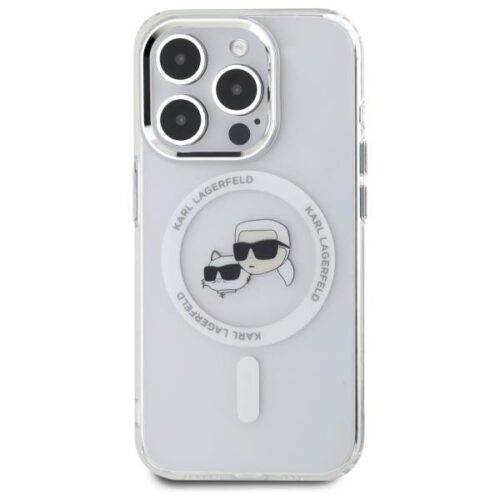 Karl Lagerfeld KLHMP15LHLSKCH IML Metal Karl&Choupette Head MagSafe-kompatibilis keménytok iPhone 15 Pro - fehér - Image 2