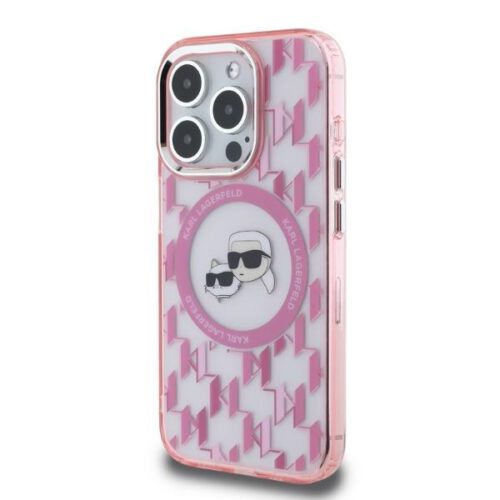 Karl Lagerfeld KLHMP15LHMCKMHP IML Monogram Karl&Choupette Head MagSafe tok iPhone 15 Pro - rózsaszín - Image 2
