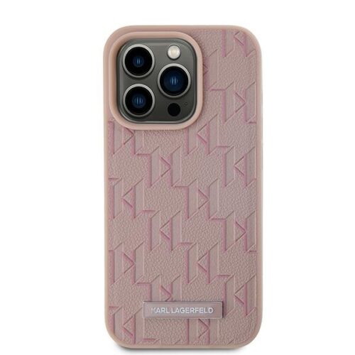 Karl Lagerfeld KLHMP15LPKHPORPP Leather Monogram Metal Logo tok iPhone 15 Pro - rózsaszín - Image 2