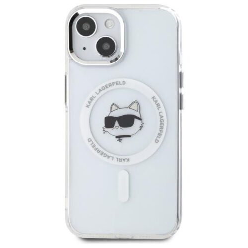 Karl Lagerfeld KLHMP15MHLSCHH IML Metal Choupette Head MagSafe-kompatibilis keménytok iPhone 15 Plus - fehér - Image 2