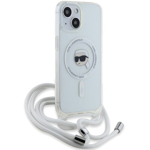 Karl Lagerfeld KLHMP15SHCKHNT Crossbody IML Karl Head MagSafe-kompatibilis tok iPhone 15 - átlátszó - Image 2