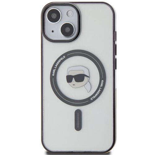 Karl Lagerfeld KLHMP15SHKHNOTK iPhone 15 6.1" átlátszó keménytok IML Karl's Head MagSafe - Image 2
