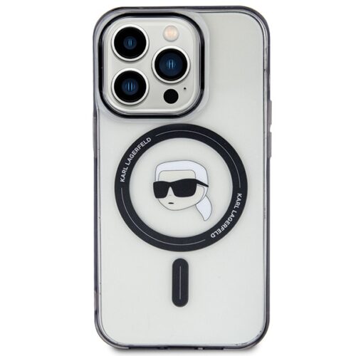 Karl Lagerfeld KLHMP15XHKHNOTK iPhone 15 Pro Max 6.7" átlátszó keménytok IML Karl's Head MagSafe IML Karl's Head MagSafe - Image 2