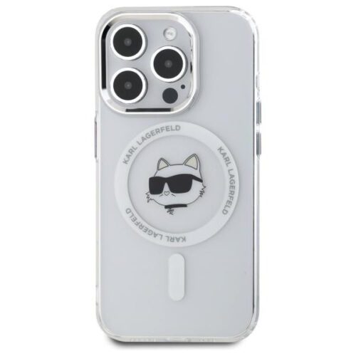 Karl Lagerfeld KLHMP15XHLSCHH IML Metal Choupette Head MagSafe-kompatibilis keménytok iPhone 15 Pro Max - fehér - Image 2