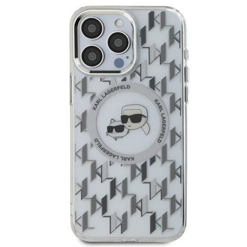 Karl Lagerfeld KLHMP15XHMCKMHT IML Monogram Karl&Choupette Head MagSafe tok iPhone 15 Pro Max - átlátszó - Image 2