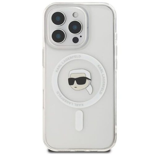 Karl Lagerfeld KLHMP16LHLSKIH IML Metal Karl Head MagSafe keménytok iPhone 16 Pro - fehér - Image 2