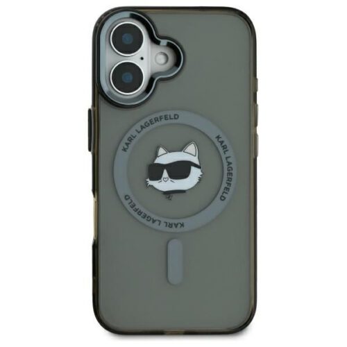 Karl Lagerfeld KLHMP16SHLSCHK IML Metal Choupette Head MagSafe keménytok iPhone 16 - fekete - Image 2