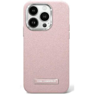 Karl Lagerfeld KLHMP16SPGMSRPP FW Metal Plate MagSafe keménytok iPhone 16 - rózsaszín