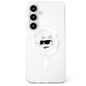 Karl Lagerfeld KLHMS25MHLSCHH IML Metal Choupette Head MagSafe-kompatibilis tok Samsung Galaxy S25 Plus - fehér