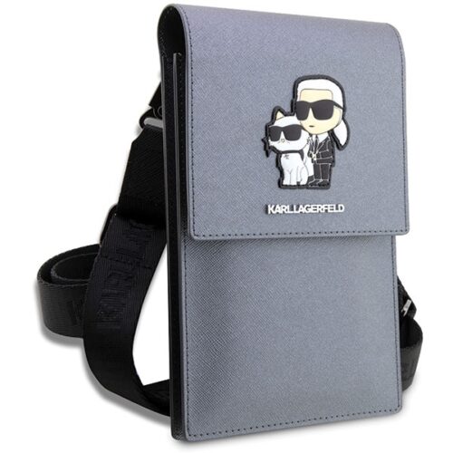 Karl Lagerfeld táska KLWBSAKCPMG ezüst Saffiano Karl & Choupette - Image 2