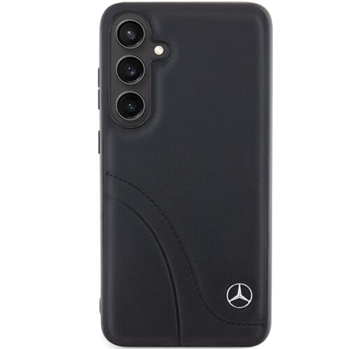 Mercedes MEHCS24Samsung Galaxy S23RBCSK S24 S921 fekete keménytok bőr ívelt öltésekkel - Image 2