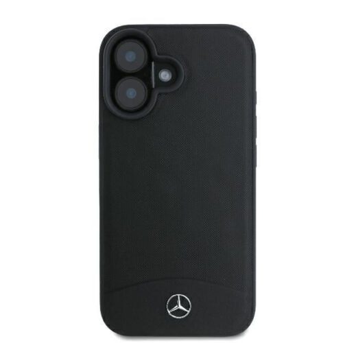 Mercedes MEHMP16S23RBARK Textured And Plain Leather MagSafe keménytok iPhone 16 - fekete - Image 2