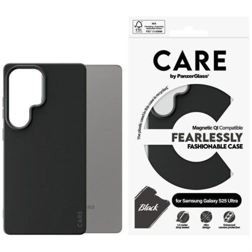 PanzerGlass Fashion QI MagSafe-kompatibilis tok Samsung Galaxy S25 Ultra - fekete