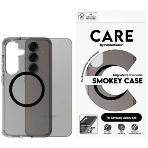 PanzerGlass Flagship Urban Combat Black QI MagSafe-kompatibilis tok Samsung Galaxy S25 - füstszürke