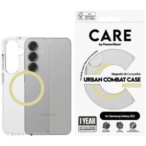 PanzerGlass Flagship Urban Combat Chardonnay QI MagSafe-kompatibilis tok Samsung Galaxy S25 - átlátszó