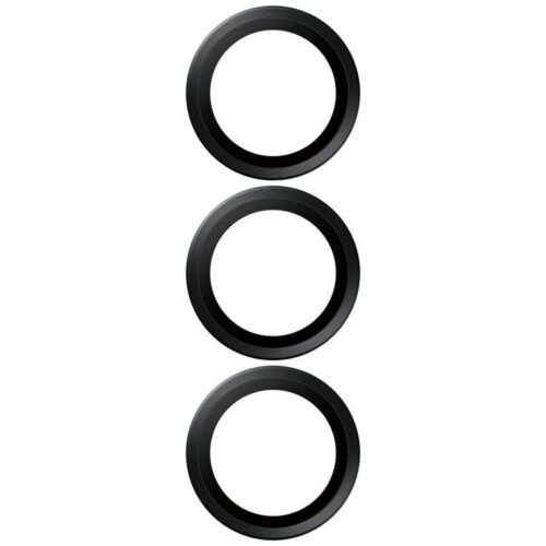 PanzerGlass Hoops Lens Protector kerámia üveg kamera lencse védő fólia fekete szegéllyel Samsung Galaxy S25 - Image 2