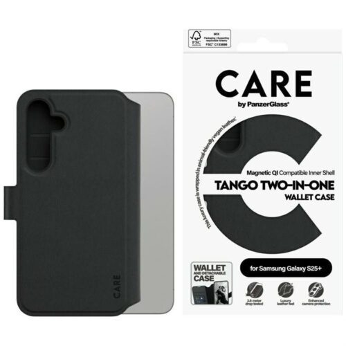 PanzerGlass Tango kinyitható tok Samsung Galaxy S25 Plus - fekete