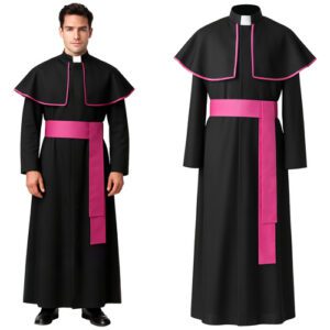 RUHHY Püspök jelmez XL/XXL – Felnőtt pap jelmez és klerikusi ruha (WNDR26148)