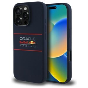 Red Bull RBHMP16X24SIHSRV Silicone Horizontal Logo MagSafe-kompatibilis tok iPhone 16 Pro Max - sötétkék