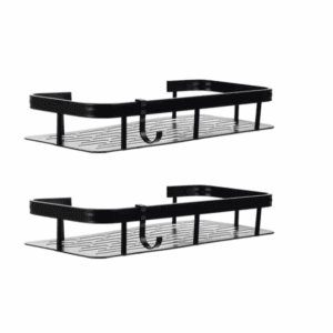 Ruhhy 2 részes rozsdamentes acél fürdőszobai polc szett – 30 × 13 × 5 cm (WNDR23170)