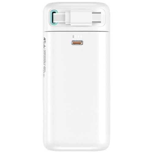 USAMS 20KCD21601 Powerbank visszahúzható USB-C kábellel 18000 mAh PD 45W - fekete - Image 2