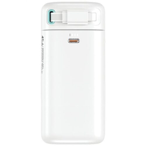 USAMS 20KCD21701 Powerbank visszahúzható Lightning kábellel 18000 mAh PD 45W - fekete - Image 2