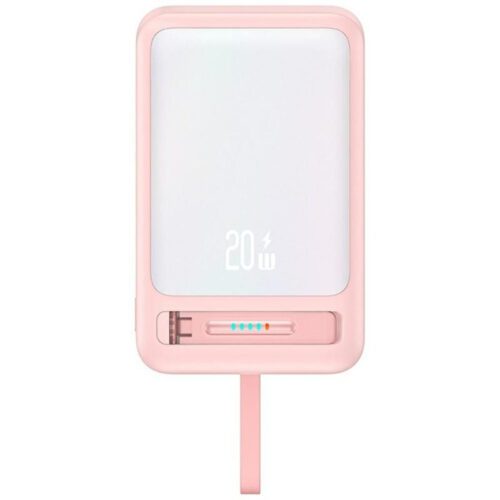 USAMS CD219 XM Series MagSafe-kompatibilis powerbank 10000mAh - rózsaszín