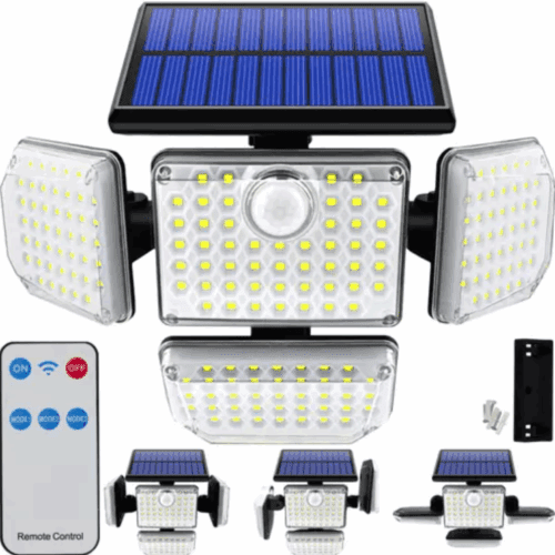 181 LED-es Napelemes kültéri lámpa külső panellel – mozgásérzékelős (WNDR20224)