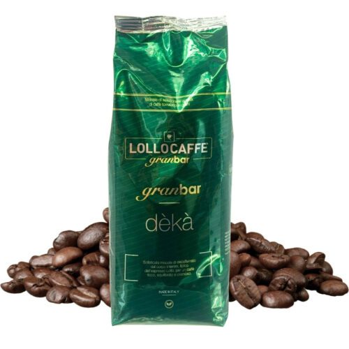 LOLLOCAFFÉ Deka GranBar koffeimentes olasz szemes kávé 1 kg