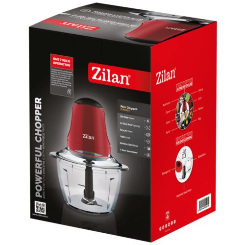 Zilan ZLN5619 Elektromos aprítógép - üvegedény -1L - 200W - piros - Image 2