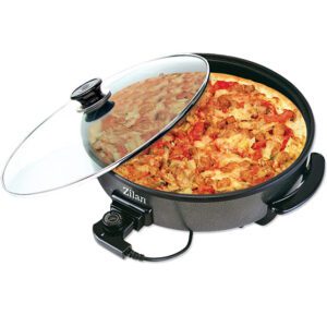 Zilan  ZLN7870 Kerek elektromos pizza serpenyő - 36/38cm - 1500W - fekete