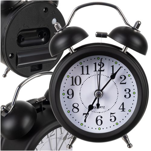 IZOXIS Retro Ébresztőóra – Hangos Csengettyűs Ébresztő LED Háttérvilágítással (WNDR25473)